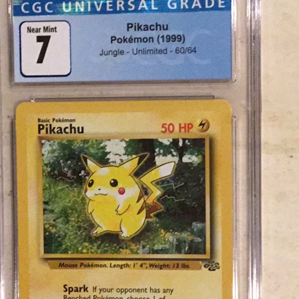 Pikachu & Charmander 1999 Pokemon 60/64 46/102 Base Set CGC 7 Graded Card - Picture 10 of 10